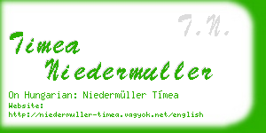 timea niedermuller business card