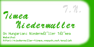 timea niedermuller business card